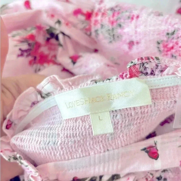 NWOT LoveShackFancy Spritz Dress in Rosemary Mauve Pink Floral Cottagecore Large - Picture 8 of 10